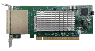 Supermicro PCIex16, Low Profile 4x External Port NVMe PLX Switch,HF